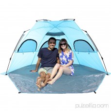 Outdoor Deluxe Beach Tent,Automatic Pop Up Instant Portable Outdoors Beach Tent, UV Protection Sun Shelter